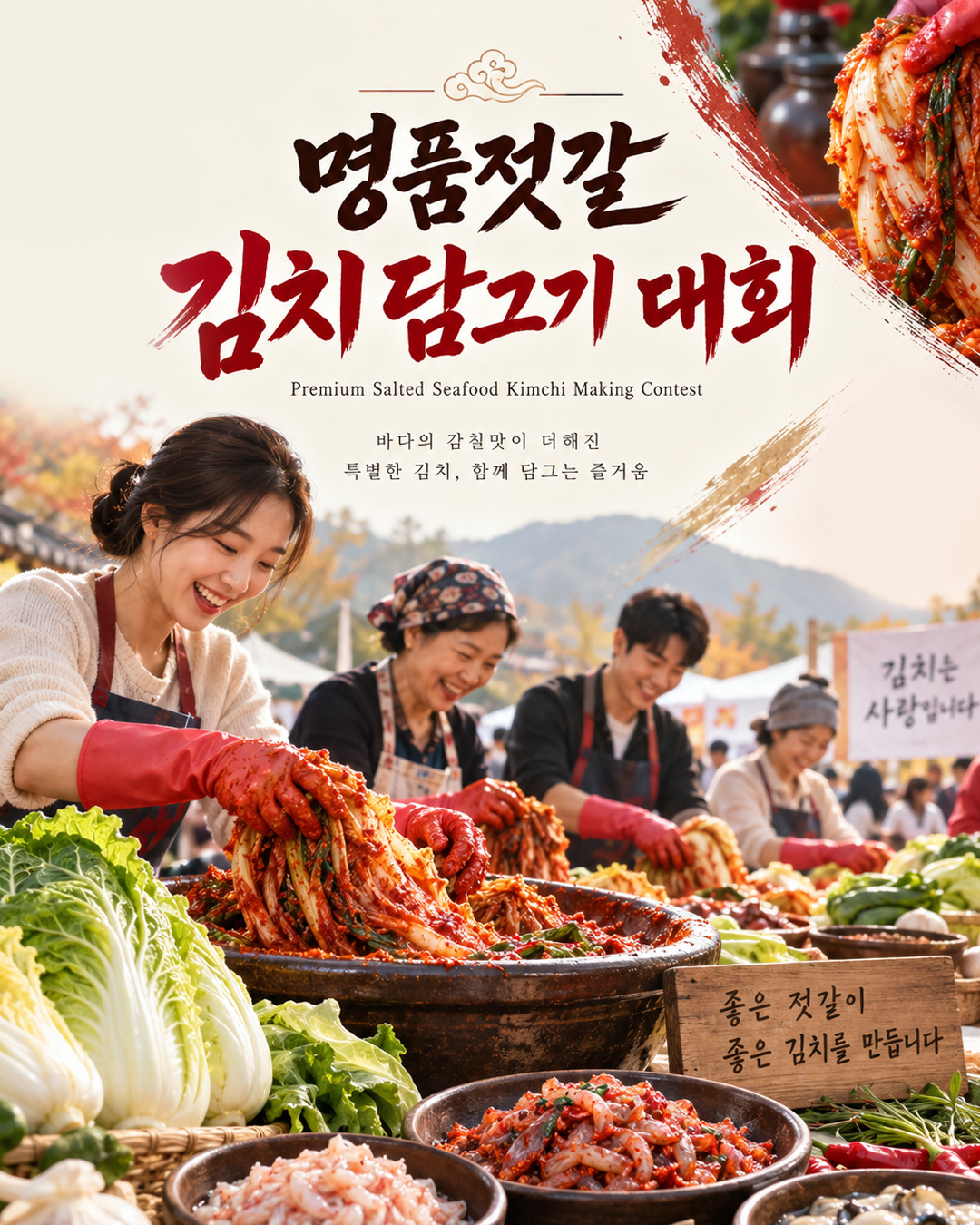 명품 젓갈 김치 담그기